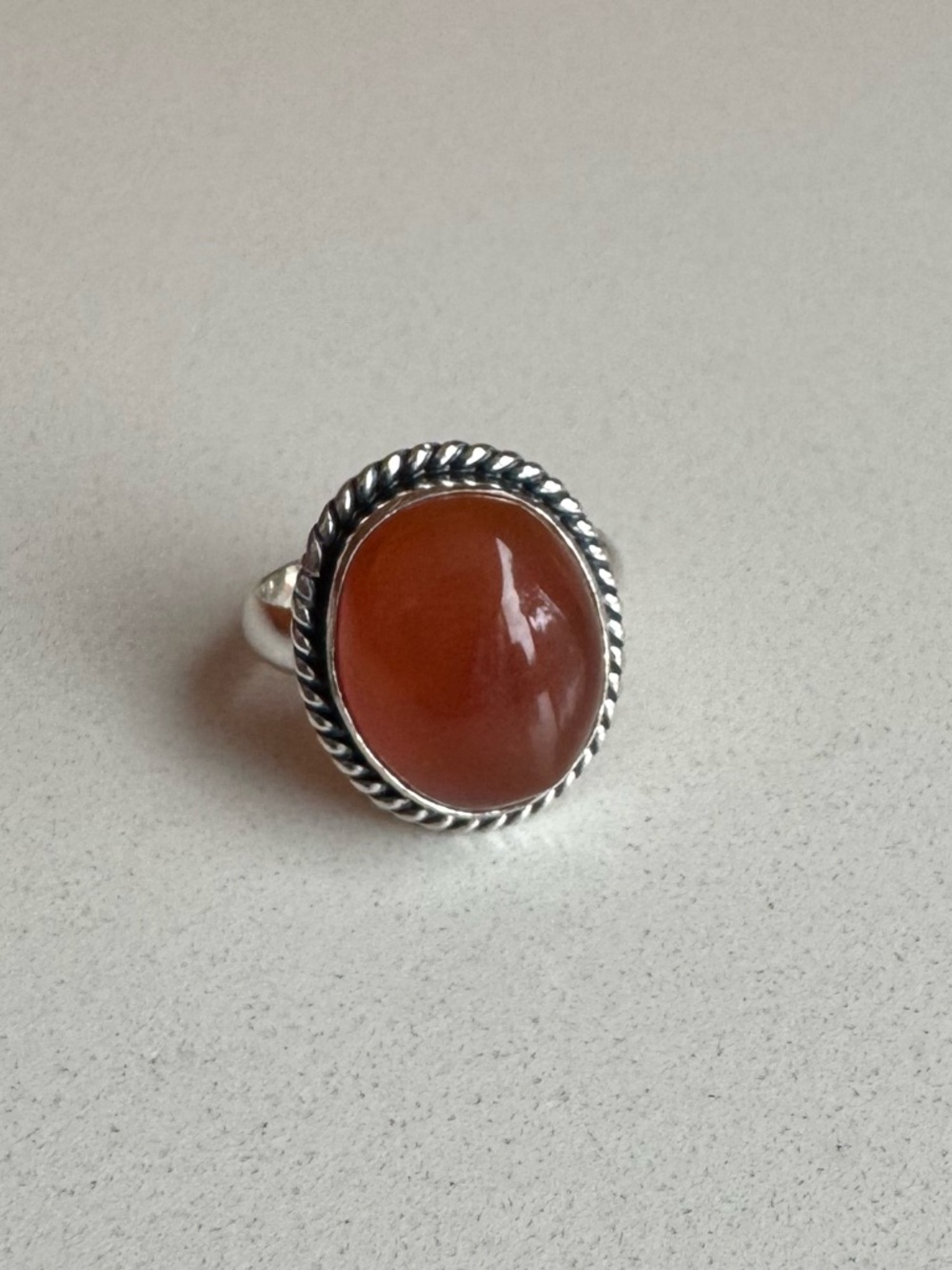 NWOT Sundance Mesa Sunrise Ring, Carnelian, Sterling Silver